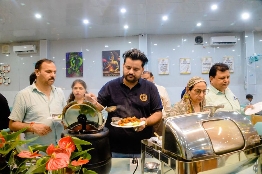 Guests enjoying Indian buffet service at Benaras Pearl Phu Quoc Restaurant