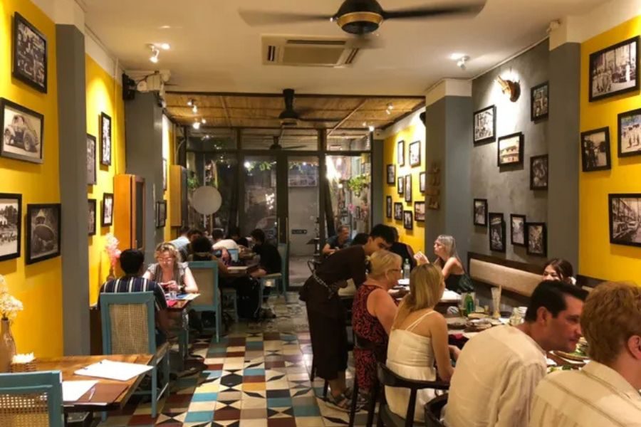 Busy dining atmosphere inside Gujarat Saigon Indian Restaurant