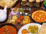 Indian curry set with naan, dal, and tandoori dishes at Maharaja Phu Quoc