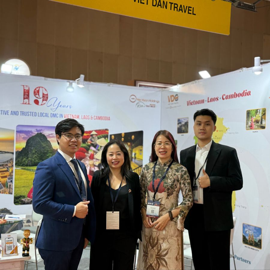 Viet Dan Travel DMC team attending SATTE 2026