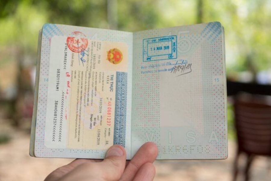 Vietnam visa on arrival counter at the airport