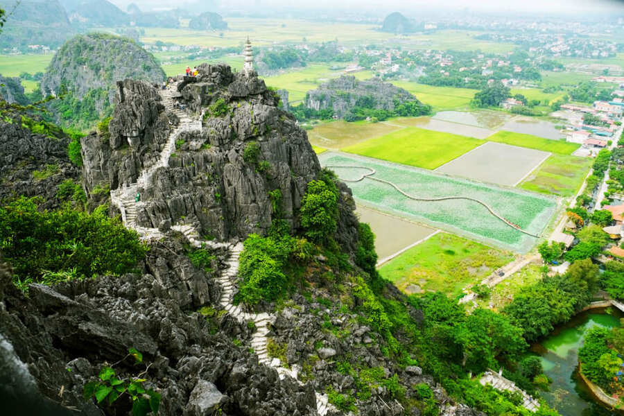 Spectacular natural landscape from Mua Cave viewpoint