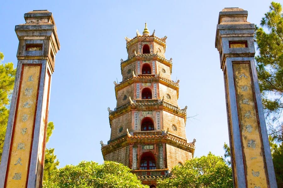 Thien Mu Pagoda - buddhist sites in Vietnam and Bhutan
