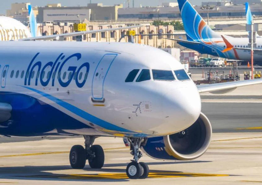IndiGo aircraft on runway for Delhi Hanoi direct flight
