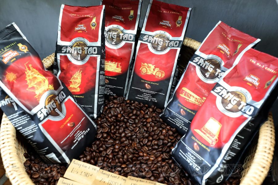 Bags of Vietnamese coffee beans, the country's top export crop