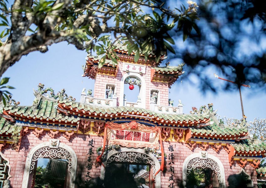 Ornate gate of Fujian Assembly Hall in Hoi An