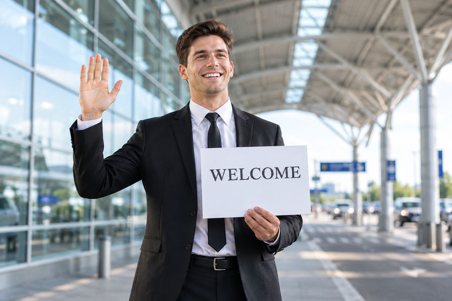Airport welcome